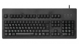 G80-3000LPCEU-2, Keyboard, MX Black, Linear, EU US English with €/QWERTY, USB/PS/2, Black, Cherry