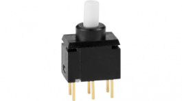 GB25AP, Переключатель: кнопочный; Пол: 2; DPDT; 0,4A/28ВAC; 0,4A/28ВDC, NKK Switches (NIKKAI, Nihon)