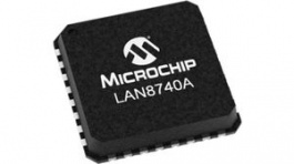 LAN8740AI-EN, Transceiver; 10/100Base-T; MII, RMII; QFN32; 3,3В; Кол-во портов:1, Microchip