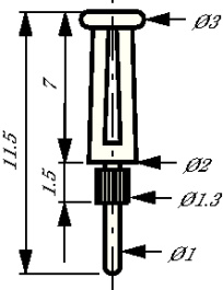 SB4, Plug Socket Gold-Plated Copper 1 mm, Fischer Elektronik