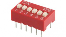 418117270906, DIP Switch Raised 6-Pin 2.54mm Through Hole, WURTH Elektronik