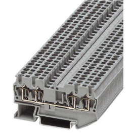 3031306, ST 2,5-QUATTRO feed-through terminal block, 0.08...2.5 mm2 800 vac 24 a grey, Phoenix Contact