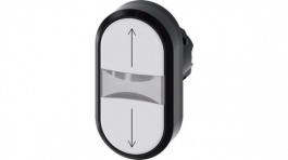3SU1001-3AB66-0AN0, SIRIUS ACT Twin Push-Button front element Plastic, white/white, Siemens