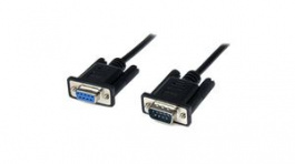 SCNM9FM1MBK, Null Modem Serial Cable D-SUB 9-Pin Male - D-SUB 9-Pin Female 1m Black, StarTech.com