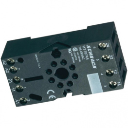 8-1393163-4, Панелька; PIN:8; 10А; 250ВAC; Монтаж: DIN; Выводы: винтовые клеммы, Schrack / TE