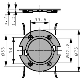 CMLGX53OW, GX53 LED lamp holder, top part white, CML INNOVATIVE TECHNOLOGIES