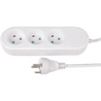 KF-DB-03-W1 Outlet Strip, 3xDenmark Type K, 1.5 m