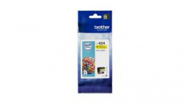 LC424Y, Ink Cartridge, Yellow, 750 Sheets, Brother