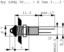 SMQD062, LED Indicator green 2...3 VDC, SIGNAL-CONSTRUCT