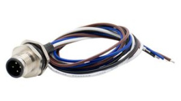 RND 205-01173, M12 Straight Plug Circular Sensor Connector, 4 Poles, A-Coded, Solder, RND Connect