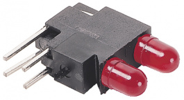 09H0010-61, PCB LED 3 mm round Red/Red standard, ELMA