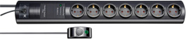 1153300417, Outlet strip with foot switch Eco-Line Protective contact DE 2 m, Brennenstuhl