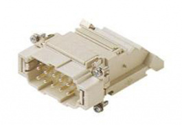 CTM 10 L, CT, 10 poles + earth, male insert, with male contacts, silver plated, ILME