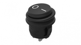 471006268142, Rocker Switch, NO, ON-OFF, IP65, Black, WURTH Elektronik