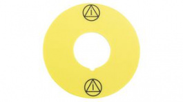 704.963.9, Legend Plate, 59mm, Yellow, Warning Triangle, EAO