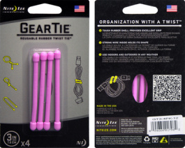 GEAR TIE 3-PINK, Gear Tie 3" Pink, Nite Ize