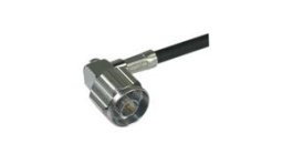 16 N-50-4-115/133 UH, RF Connector, N-Type, Brass, Plug, Right Angle, 50Ohm, Solder Terminal, Crimp Terminal, Huber+Suhner