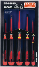 BE-9881S, Набор: набор отверток; Кол-во шт:5; 1кВAC, Bahco