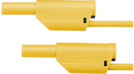 VSFK 5000 / 1 / 100 / GE, Test lead diam. 4 mm Yellow 100 cm 1 mm2 CAT II, Schutzinger
