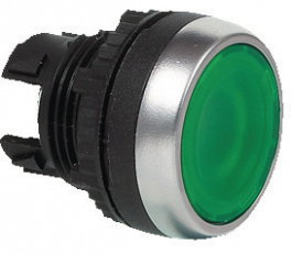 L21AH20, Illuminated Pushbutton, Flat, Green, Baco