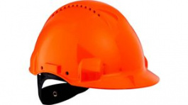 G30NUO, Ventilated Safety Hard Hat with Uvicator and Ratchet ABS Adjustable Orange, 3M