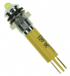 Q6P1CXXY12E, LED Indicator yellow 12 VDC, APEM