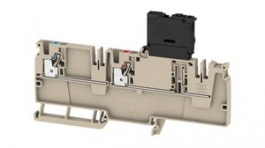 2429010000, Terminal Block, Push-In, 2 Poles, 6.3A, 4mm2, Dark Beige, Weidmuller