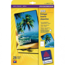 J8437-25, DVD Case Inserts, 273 x 183 mm, 25 pieces, White, Zweckform