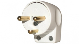 723282, Danish 3-pole mains plug R/A white, -