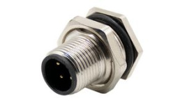 RND 205-01184, M12 Straight Plug, 3 Poles, A-Coded, Solder, RND Connect