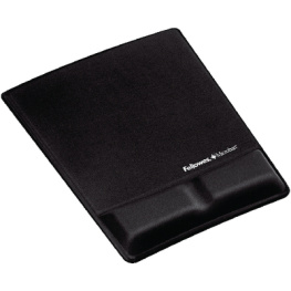 9181201, Health-V wrist rest with mouse pad material black, Fellowes