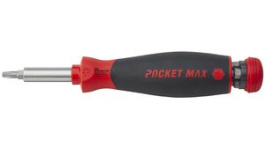 45292, PocketMax Bitholding Screwdriver with Magazine, Slotted/Phillips/Pozidriv/Torx, 9pcs, Wiha