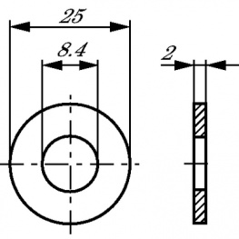 B44020-A1-B25, Insulating washer, M8, TDK-Epcos