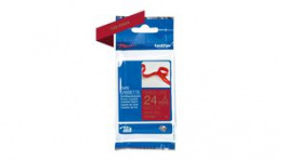 TZE-RW54, P-touch Tape, Fabric, 24mm x 4m, Red, Brother