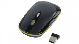 CMP-MOUSESLIM1, Optical wireless mouse, flat 1000dpi USB, KONIG