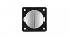 936552528, Wall Rocker Switch Matte INTEGRO 2x ON-OFF Flush Mount 16A 250V Chrome, Berker