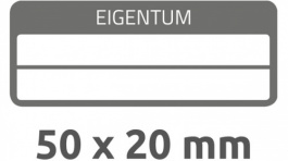 6923, Property Labels, 10 sheets/50 labels, 50 x 20 mm, White / Black, Zweckform