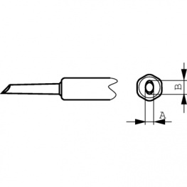 NT GW, Жало; "волна"; 2x3мм; для паяльников WEL.WMP, Weller