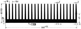 KS300.6-100E, Heat sink 100 mm 0.3 K/W @ 300 W black anodised, Austerlitz