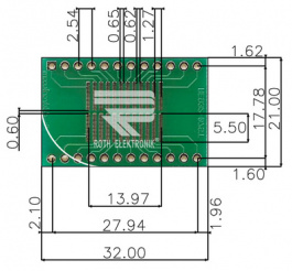 RE932-07ST, Prototyping board FR4 Epoxide + chem. Ni/Au, Roth Elektronik