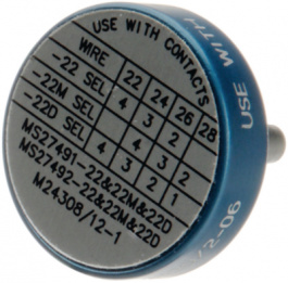 M22520/2-06, Insert for crimp tool M22520/2-1, socket contacts, FCT