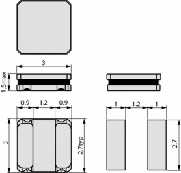 1212FPS-1R0N-01, Inductor, SMD 1 uH 2.1 A +-30%, FASTRON