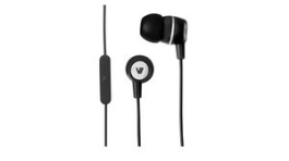 HA110-BLK-12EB, Headphones, In-Ear, Stereo Jack Plug 3.5 mm, Black, V7