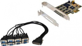 EX-44388, Interface Card, 8x DB9M (cable) RS232 PCI-E x1, Exsys