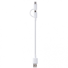 C-UA-UULN-W01-01, 2-in-1 micro USB / lightning charge and sync cable, PNY
