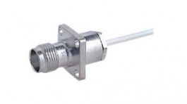 25 TNC-50-2-1/133 NE, RF Connector, TNC, Brass, Socket, Straight, 50Ohm, Solder Terminal, Clamp Terminal, Huber+Suhner