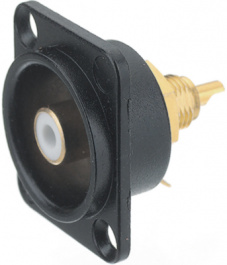 NF2D-B-5, Cinch panel socket black green, Neutrik