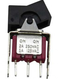 RND 210-00503, Miniature Rocker Switch, SPDT, On-On, RND Components