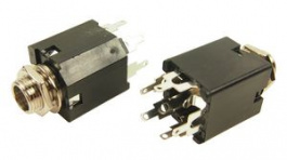 FM6700, Phone Audio Connector Jack, Vertical, 6.35 mm, 3 Poles, Cliff