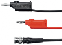 KO 89-58 / 100 / SW, BNC Adapter Lead 100 cm black, Schutzinger